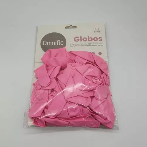 Globos Color Rosa Chillon 50 Unidades Tamaño R12