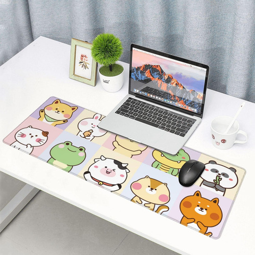 Alfombrilla De Ratón Para Juegos De Animales Kawaii, De Xl Y 2.