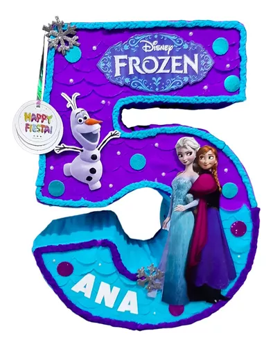 Piñata Frozen Número A Elegir 80 Cm Fiesta Decoración