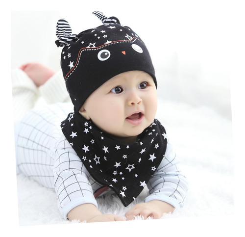 Gorro Bebé Unisex Con Babero De Algodón - Mitones, Bufanda
