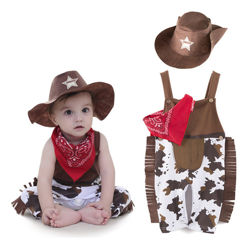 Conjunto Vaquero Vaquero Con Tirantes Para Niños