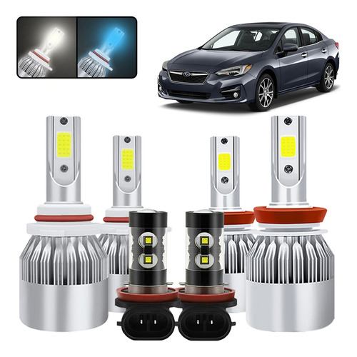 Kit De Focos Led 9005 H11 Para Subaru Impreza 2015-2018