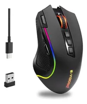 Comprar TERPORT 1KHz Mouse Inalambrico Gamer Recargable 2.4G USB\u002FCableado S500 Con 9 Botones Programables Y 8000 Dpi, Mouse Gamer Ergonómico Con Botón de Tiro y Luces RGB