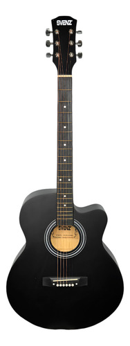 Guitarra Acústica Svenz 6 Cuerdas My40-bk Color Negro Material Del Diapasón 0 Orientación De La Mano Diestro