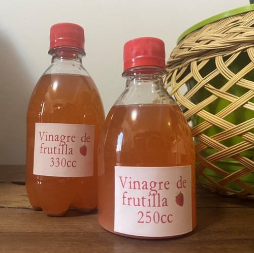 Vinagre De Frutilla C/ Su Madre Por 330cc-efec. Probiótico