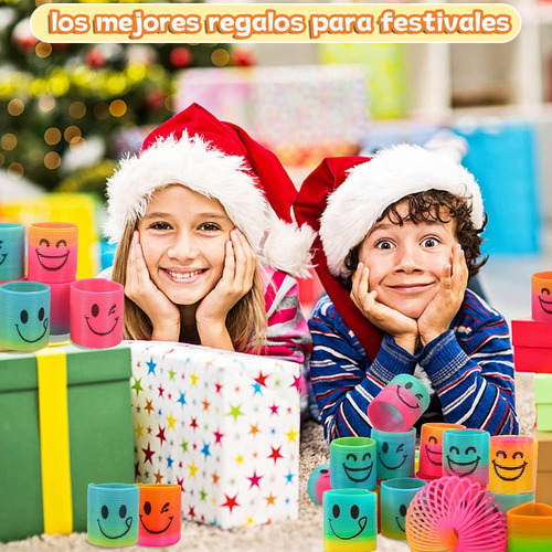 36 Piezas De Juguetes De Resorte Arcoíris Surtidos De