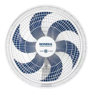 Ventilador de mesa Mondial VSP-40 branco com 6 pás cor azul, 40 cm de diâmetro 127 V