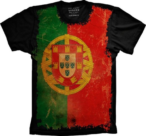 Camiseta Frete Grátis Plus Size Bandeira Portugal