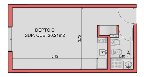 Imagen 5 de 6 de Departamento - Área Centro Oeste