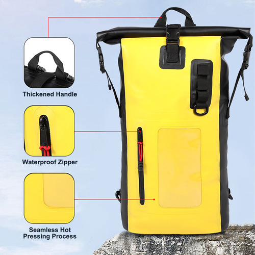 Mochila Enrollable De Alta Resistencia Con Bolsillo Con Cre