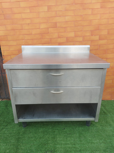 Mesa Balcão Inox Industrial Gaveta (Usado)