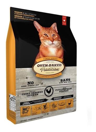 Oven Baked Pollo Gatos Senior O Control Peso 2,27 Kg / Cds