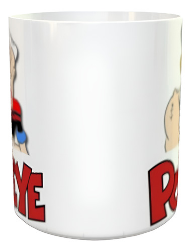 Taza Cerámica Sublimada Popeye Mermelada Blanco Popeye D2