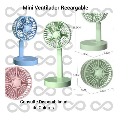 Mini Ventilador Recargable Usb / Ventilador Recargable 