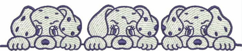Matriz Bordado Rippled Dálmata Cão Cachorro D165