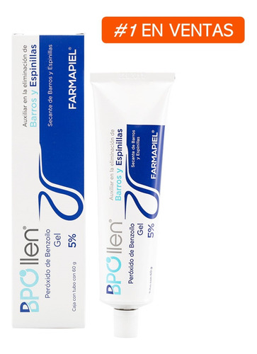 Imagen 1 de 9 de Gel Peróxido De Benzoilo Contra Acné 60 G Bpollen 5%