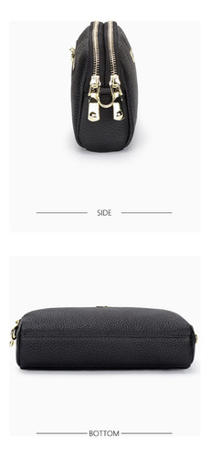 Bolso De Hombro Diagonal De Cuero Genuino Para Mujer