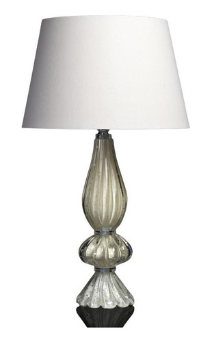 Abajur Em Cristal Murano Pérola 43cm São Marcos 110v