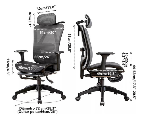 Silla Ejecutivo De Escritorio Oficina Reclinable Con Apoya P
