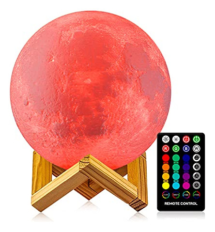 Logrotate Lámpara De Luna, Luz De Luna, Impresión 3d 3ktxo