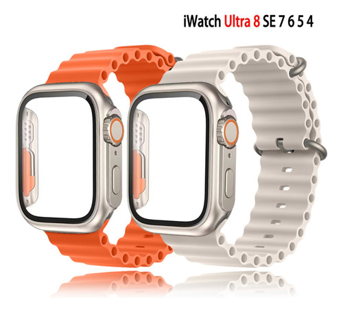 Cristal, Funda Y Correa- Para Apple Watch S 4, 5, 6, 7, Se.