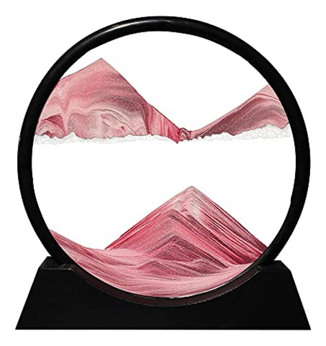 Cuadro Decorativo De Arena En Movimiento 18 Cm - Rosa