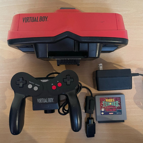 Consola Nintendo Virtual Boy Con Mario Tennis Y Accesorios