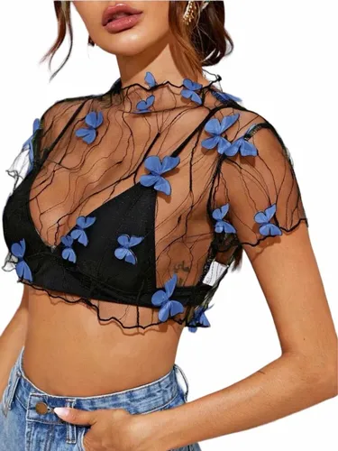 Top con blusa transparente sale