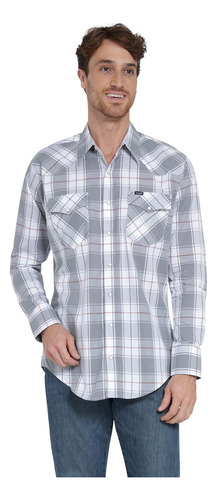 Camisa Vaquera Hombre Wrangler Regular Fit Manga Larga 4ar