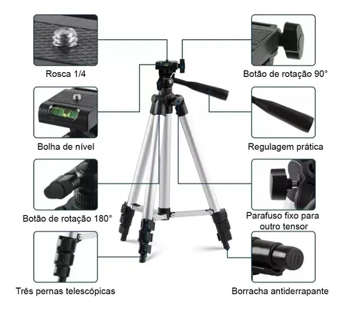 Tripode Para Celular Y Camara Stand 1.1m Soporte Celular