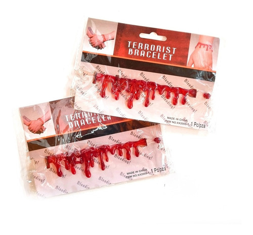Brazalete Sangre Sangriento Maquillaje Halloween Disfraz X1