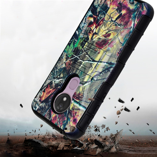 Imagen 6 de 9 de Funda Moss Uso Rudo Camuflage 3 En 1 Para Motorola G7 Power