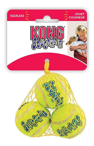 Kong Air Squeakers Pelotas De Tenis X-small - 1,5 De Diámetr