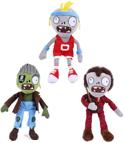 3 Pcs Plants Vs Zombies Football Zombie Plush Toy Zombi...