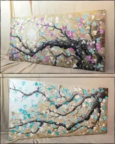 Comprar Cuadros Tripticos Pinturas Oficina Living Dormitorio Arbol Pintados A Mano Texturados
