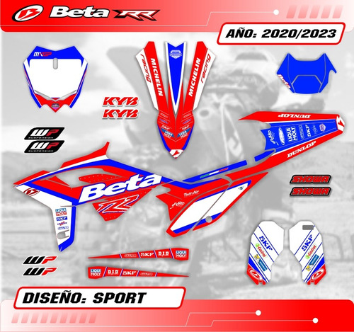 Kit Calcos - Grafica Beta Rr 2021/22/23 - Grueso Mate