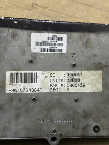 Ecm Cummins P3965159cm Cm850p/n 3965159s/n 23027810 (Usado)