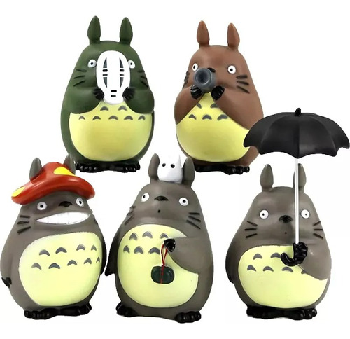 Mi Vecino Totoro Coleccion X 5 Figuras Grandes