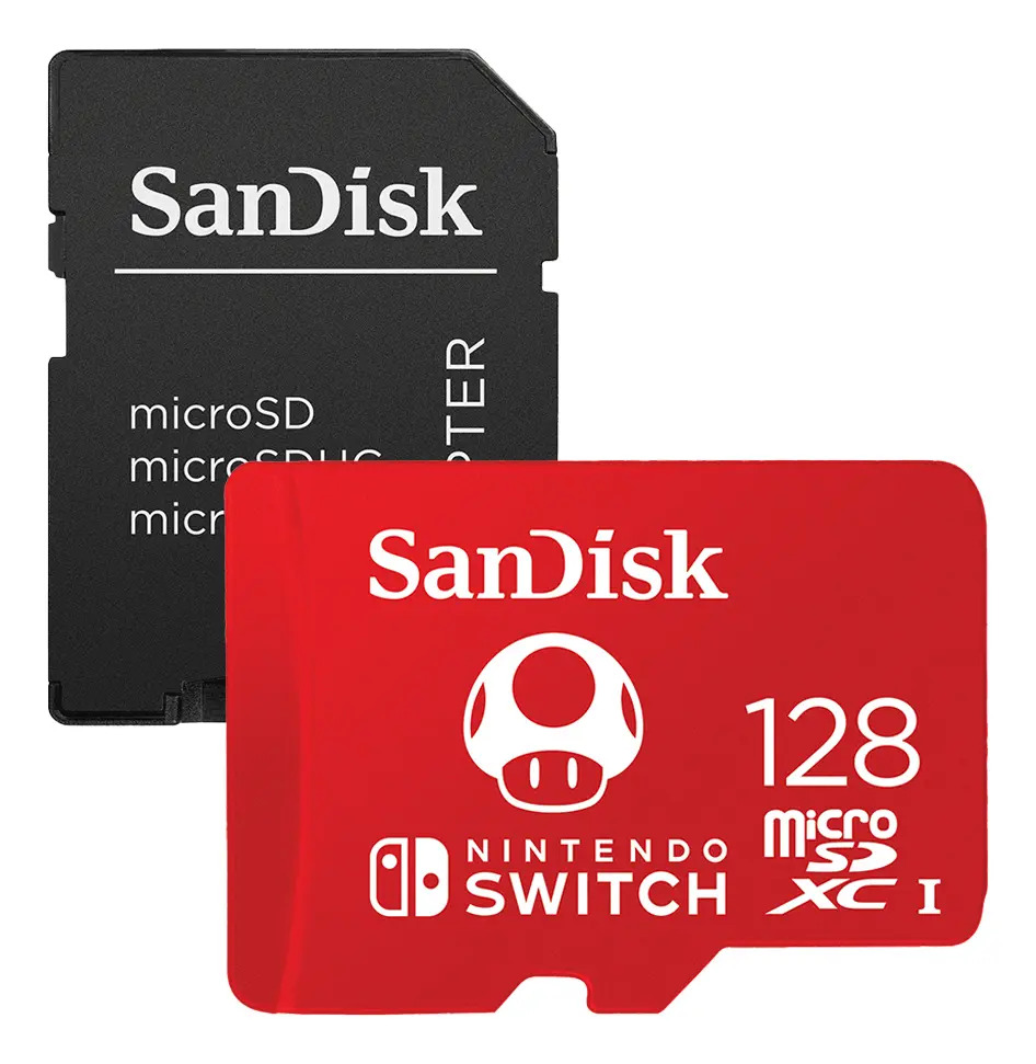 Cartão Memória Sandisk Microsdxc 128gb Nintendo Switch + Adp