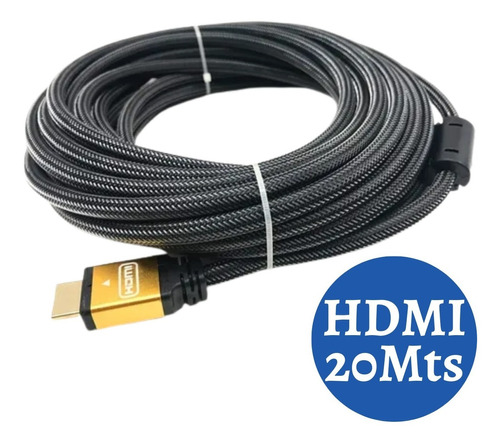 Cable Hdmi 20 Metros Full Hd 1080p Bluray 3d Ps3 Ps4 Xbox Tv