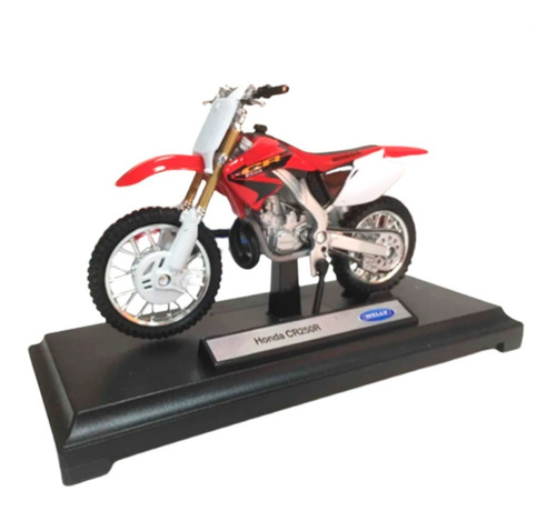 Moto Honda Cr250r A Escala 1:18 Coleccionable Marca Welly