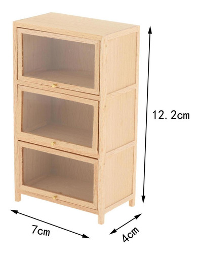 Estantería De Madera Para Casa De Muñecas 1/12,