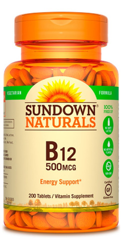 Sundown Naturals Vit B12 200 Tabletas