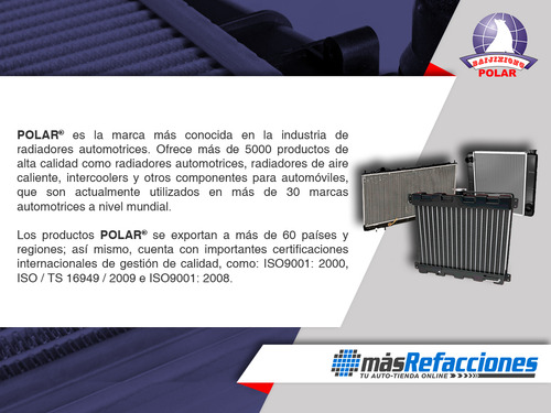 (1) Radiador Agua Mecánico Polar Pointer L4 1.6l S/aa 97_10