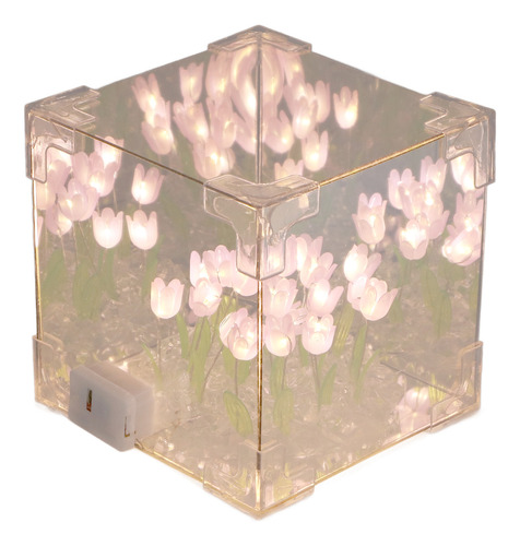 Lámpara Led De Espejo Con Forma De Cubo De Tulipán 2 En 1 L