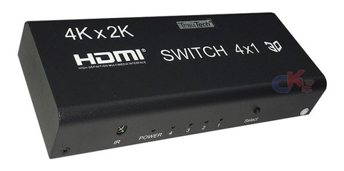 Switch Selector Hdmi 4x1 Trautech Ultra Hd 4k 2k Audio Indep