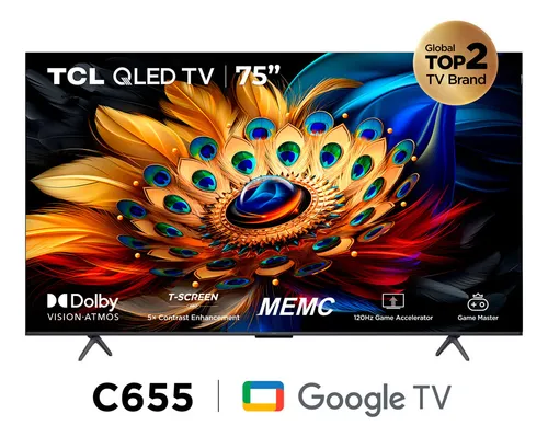 Smart Tv Qled Google Tcl L75c655-f 75 4k Uhd