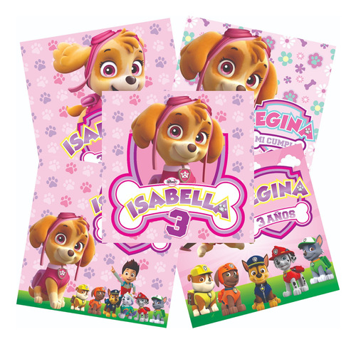 Lona Decorativa Cumpleaños Fiesta Skye Paw Patrol 1mt X 1 Mt