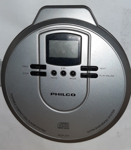 Discman Philco Vintage Único Con Auriculares.