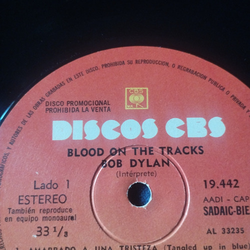 Bob Dylan Blood On The Tracks Disco De Vinilo Promo Nac. (Usado)